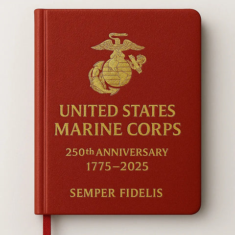 US 250th Anniversary Military Leather Notebook