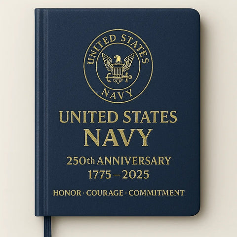 US 250th Anniversary Military Leather Notebook