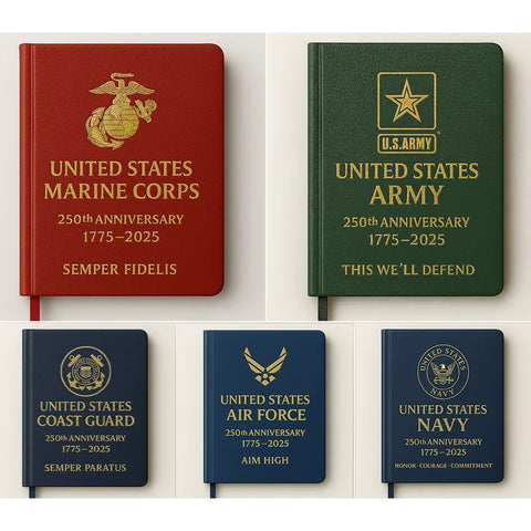 US 250th Anniversary Military Leather Notebook
