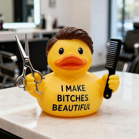 Barber Duck Figurine