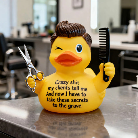 Barber Duck Figurine