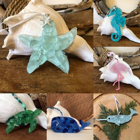 Sea Glass Christmas Ornament