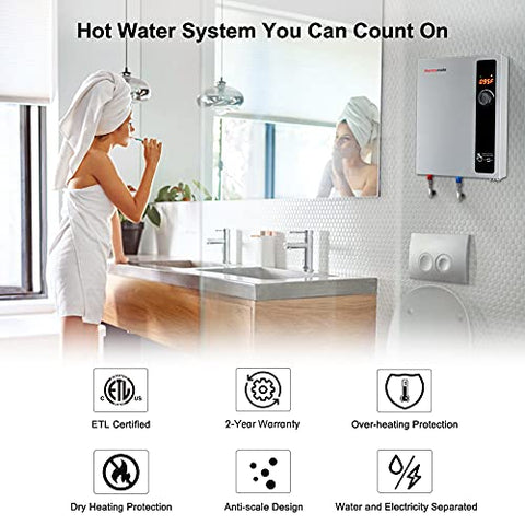 Electric Tankless Water Heater, 11kW at 240 Volt, On Demand Instant Hot Water Heater