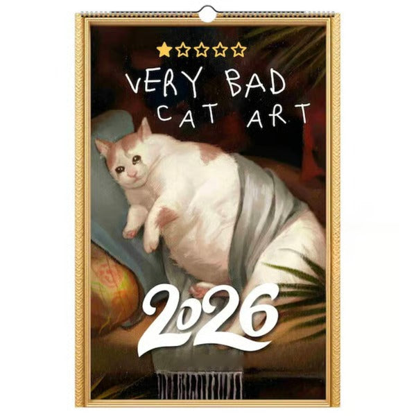 Very Bad Cat Art 2026 Calendar