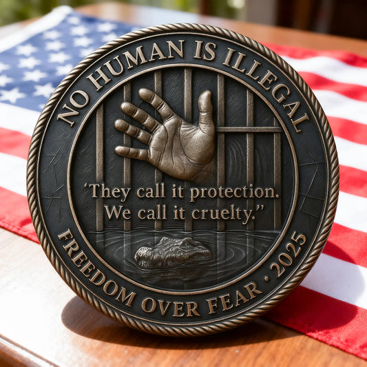 CROCODILE OF ICE – Freedom Over Fear Challenge Coin