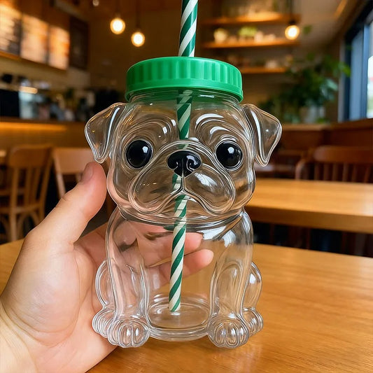 Cute Pug Glass Cup
