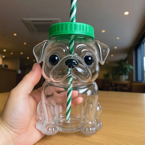 Cute Pug Glass Cup