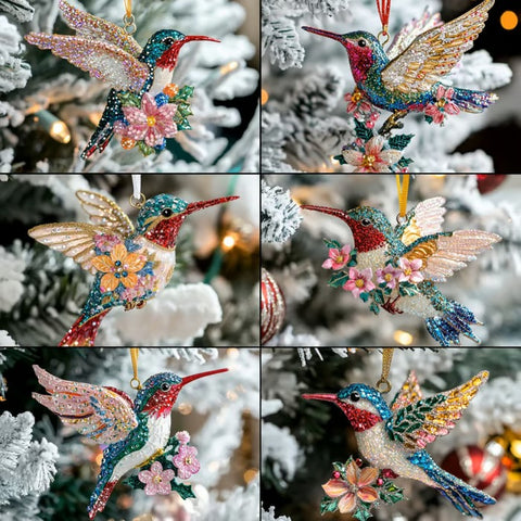 Hummingbird Christmas Ornament – Glittering Holiday Decoration