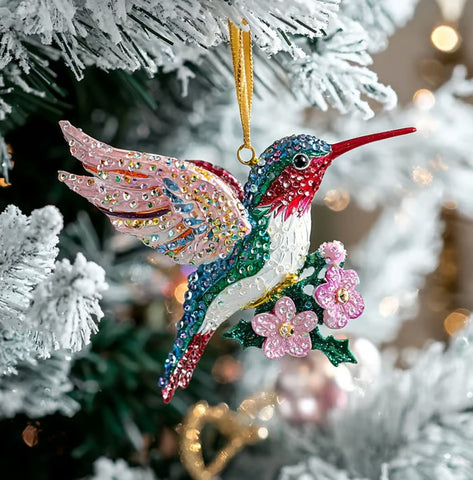 Hummingbird Christmas Ornament – Glittering Holiday Decoration