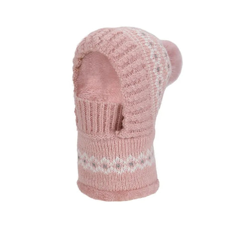 Women's Winter Knitted Hat with Face Mask & Neck Warmer