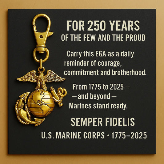 USMC 1775–2025 EGA 250 Years Commemorative Keychain