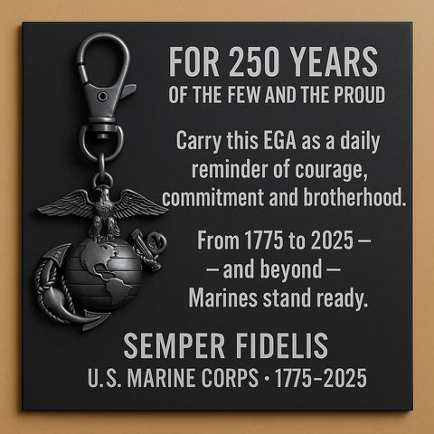 USMC 1775–2025 EGA 250 Years Commemorative Keychain