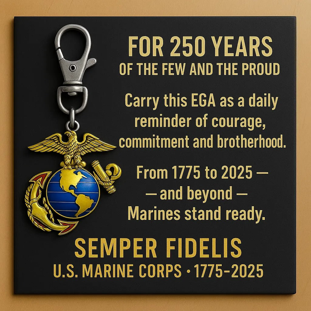USMC 1775–2025 EGA 250 Years Commemorative Keychain