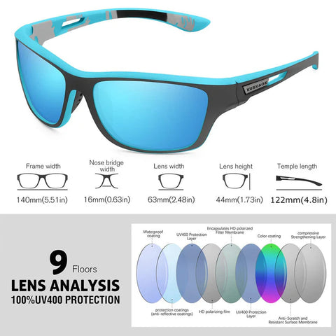 Outdoor Sports Sunglasses With Anti-glare Polarized Lens