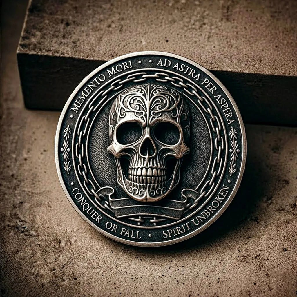 “Memento Mori & Ad Astra – Conquer Fears, Forge Legacy” Challenge Coin
