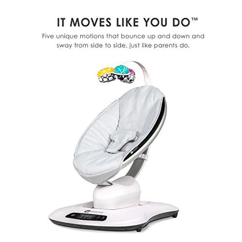 4moms庐 mamaRoo 4 Multi-MotionTM Baby Swing, Bluetooth Baby Rocker with 5 Unique Motions