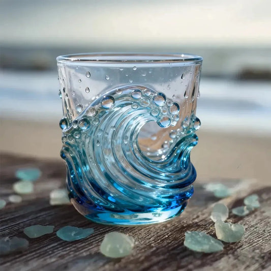 Unique Handcrafted Sea Glass Ocean Wave Mug
