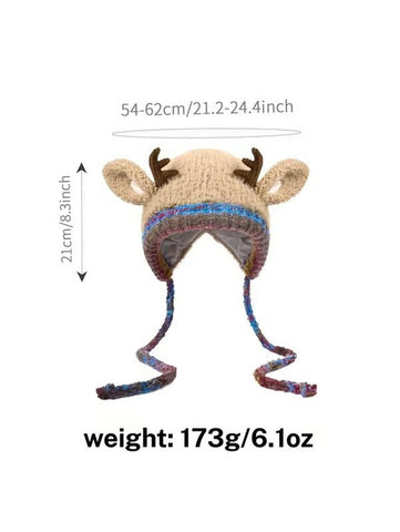 Deer Storage Hat - Festive Christmas Antler Hat & Handbag 2-in-1