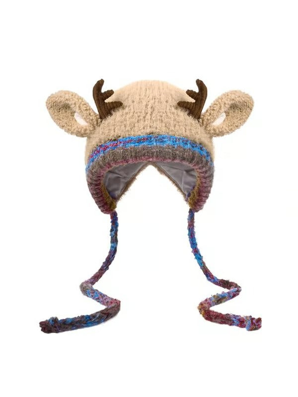Deer Storage Hat - Festive Christmas Antler Hat & Handbag 2-in-1