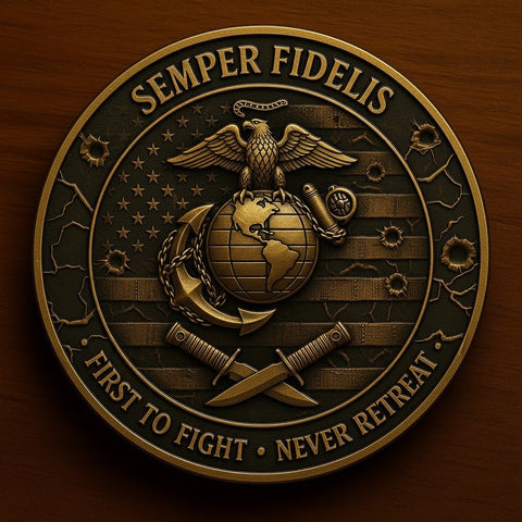 Grim Squad Honor USMC 250th Challenge Coin | 1775-2025 Tactical Edition