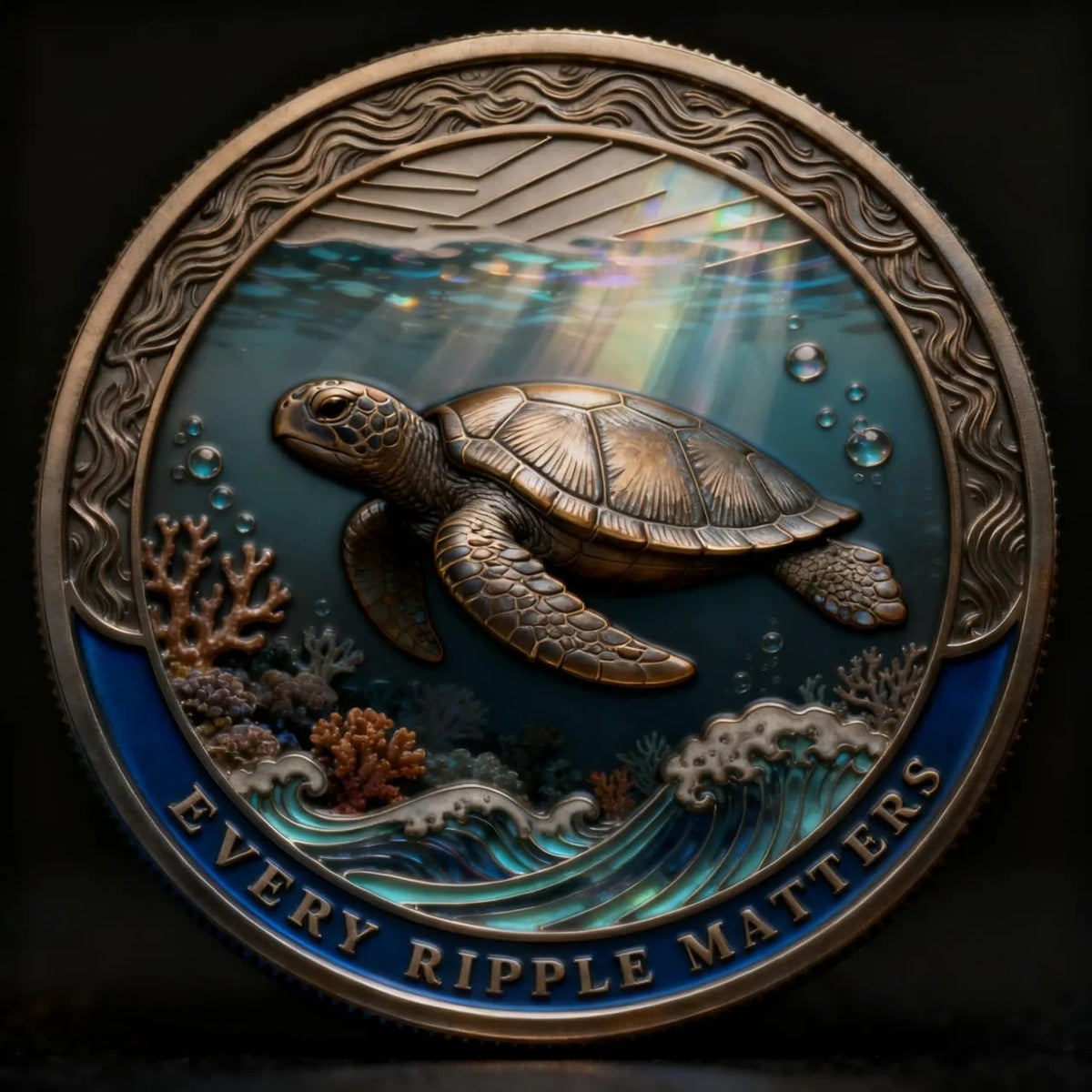 “Every Ripple Matters” Sea Turtle Coin