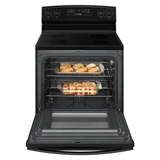 4.8 cu. ft. Electric Range in Stainless Steel Black