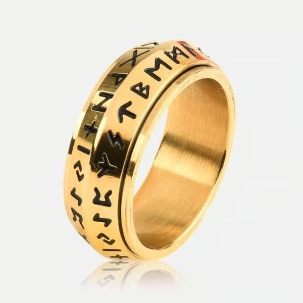 Viking Rune Rotatable Ring