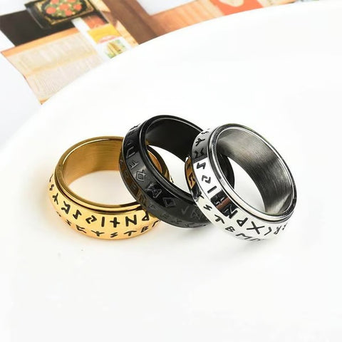 Viking Rune Rotatable Ring