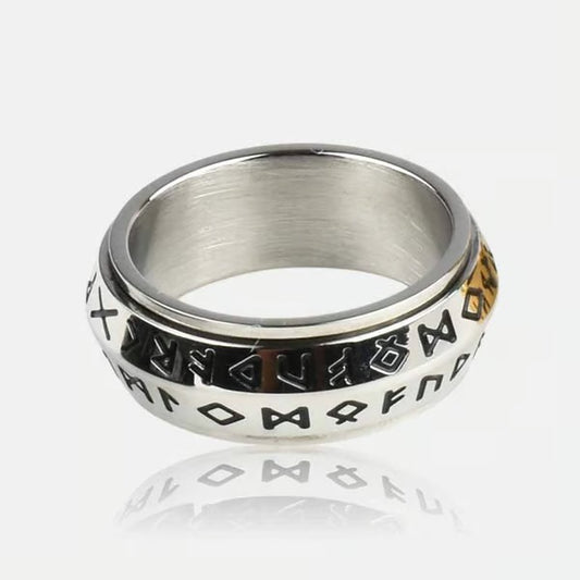 Viking Rune Rotatable Ring