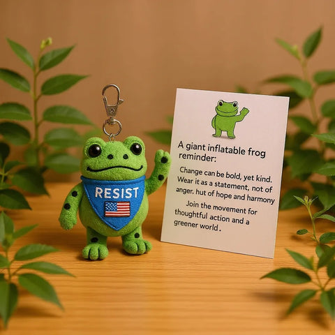 RESIST Frog Plush – A Gentle Call for Change
