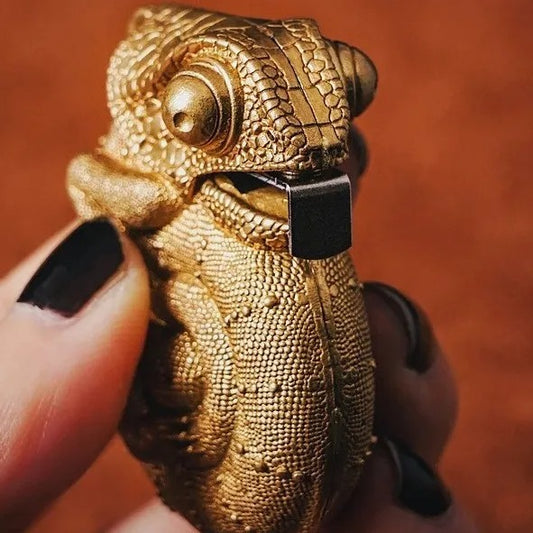 Portable Chameleon Tape Measure Keychain