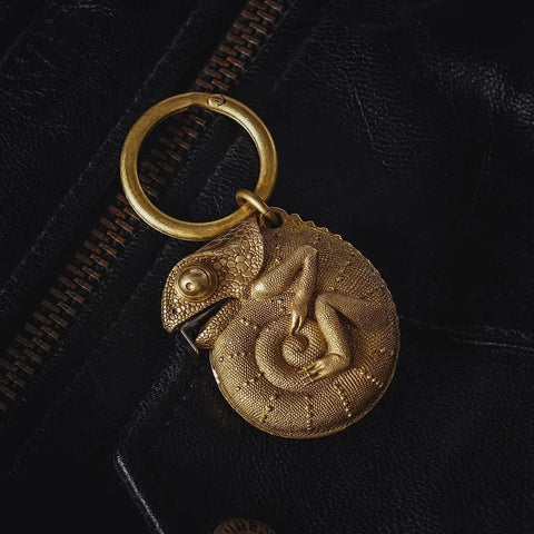 Portable Chameleon Tape Measure Keychain