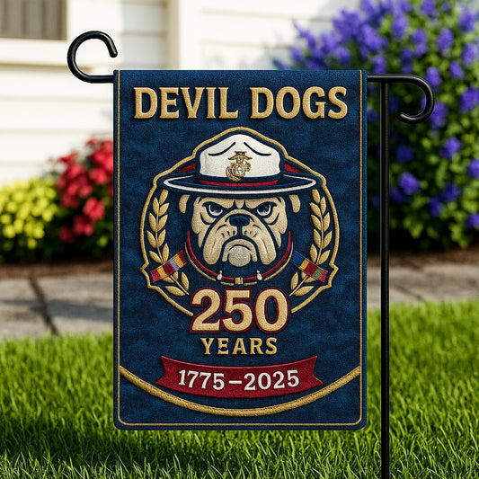 USMC Devil Dogs 250th Anniversary Garden Flag