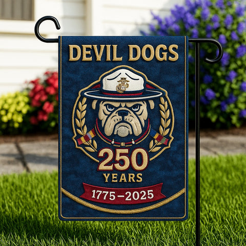 USMC Devil Dogs 250th Anniversary Garden Flag