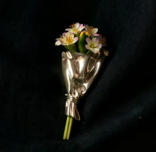 Artful Flower Bouquet Brooch