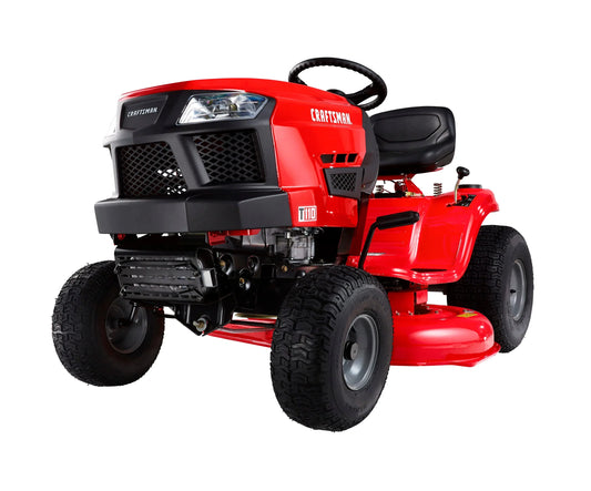Craftsman T110 42-in Riding Lawn Mower �� 17.5 HP Briggs & Stratton Engine �� 7-Speed Transmission �� Model 13AN77XS093