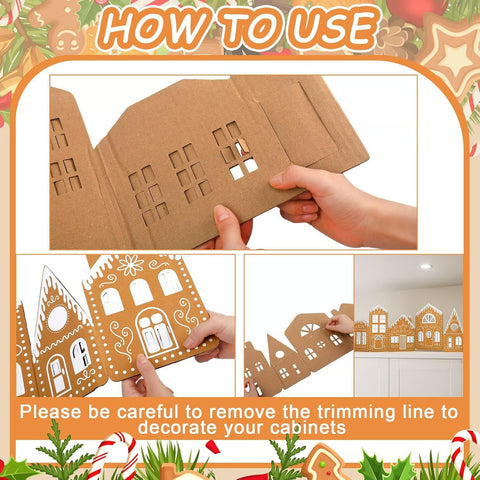 DIY Gingerbread House Kit with LED Lights
