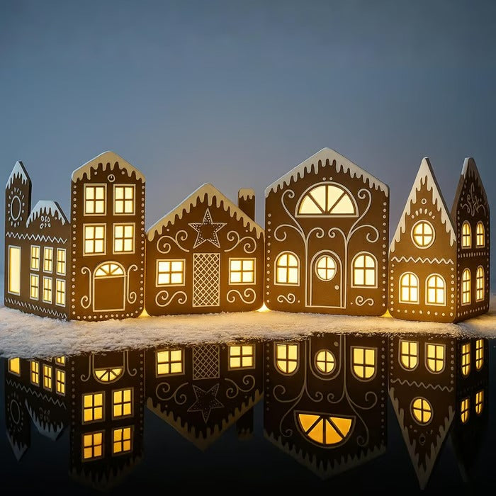 DIY Gingerbread House Kit with LED Lights