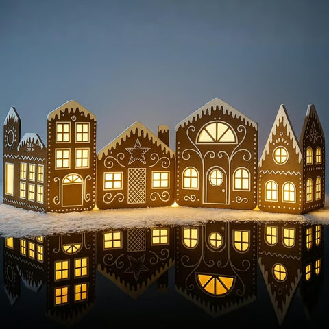 DIY Gingerbread House Kit with LED Lights