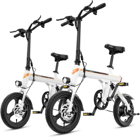 EB3 Electric Bike Adults 21mph, 500W Peak Motor, 270Wh Battery, Rear Suspension, 3 Levels Assist, 14" Folding Ebike for Adults and Teens, Complies to UL2849