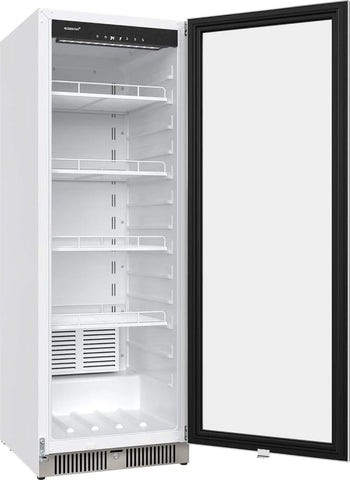 EdgeStar VBM101 22" Wide 10.1 Cu. Ft. Commercial Beverage Merchandiser – Stainless Steel, Temp Alarm, Reversible Door