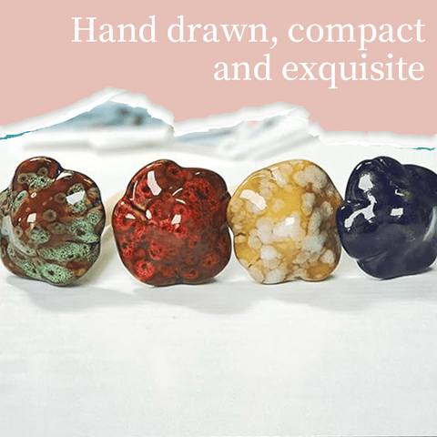 Ceramic Mushrooms Figurine Set of 4