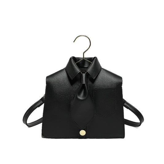 Women's Plain Color Shirt Design Crossbody Bag
