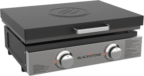 Blackstone 1666 22” Tabletop Griddle with Stainless Steel Faceplate, Powder Coated Steel, Black