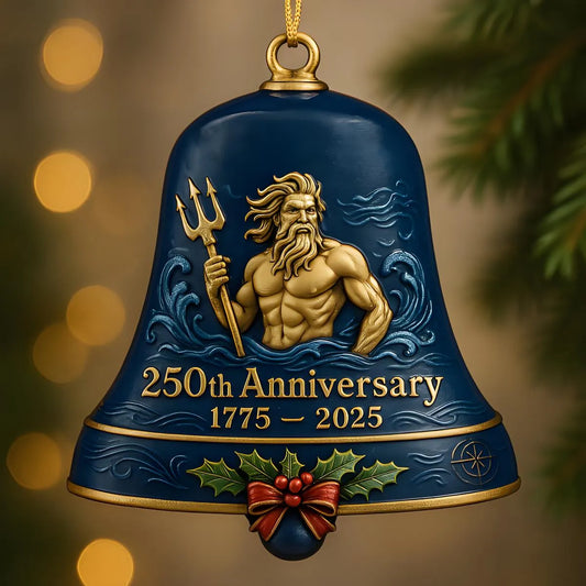 U.S. Navy 250th Anniversary Bell Ornament - Poseidon Guard