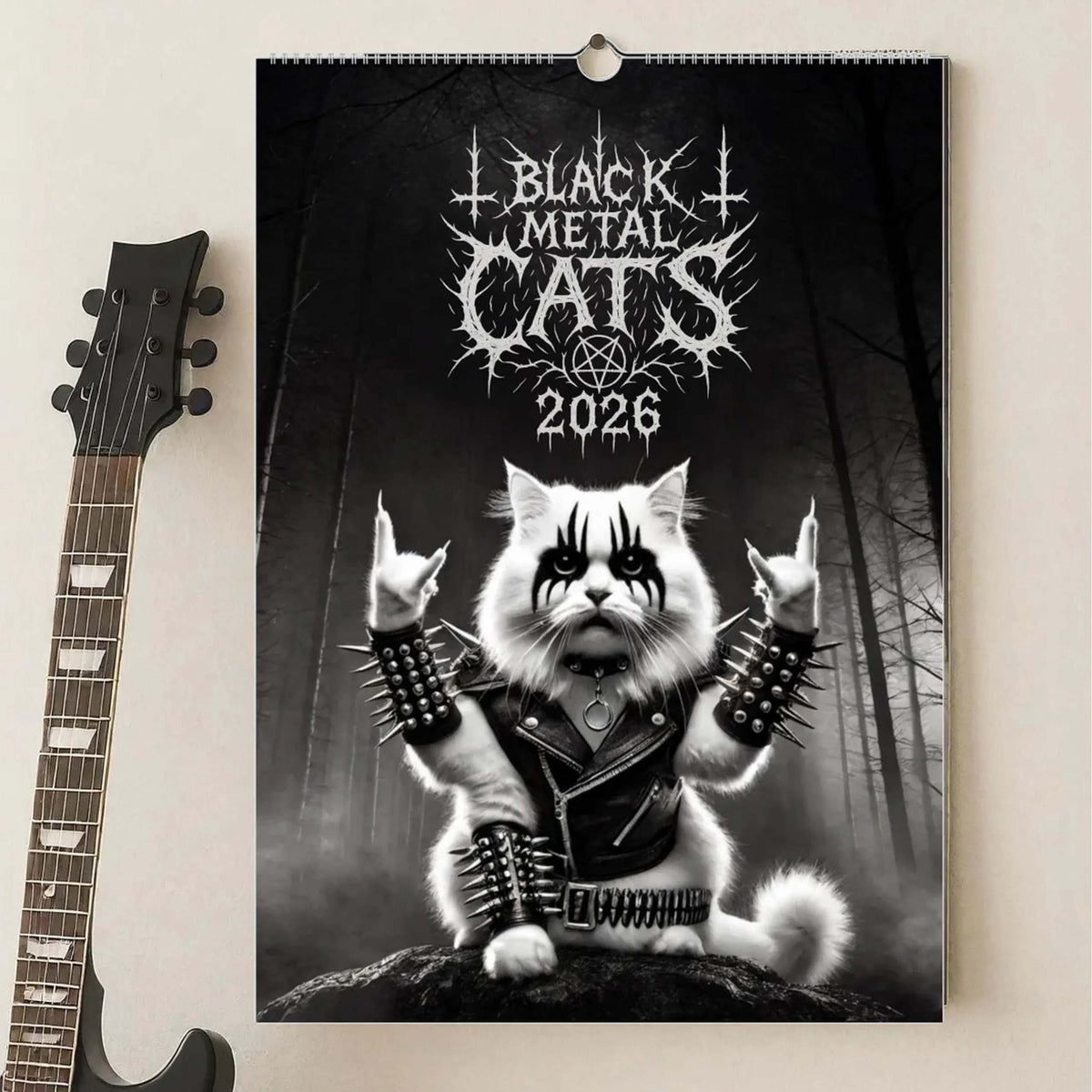 Black Metal Cats 2026 - Wall Calendar 2026