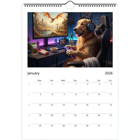 Golden Retriever dog Calendar 2026 - Daily Activities