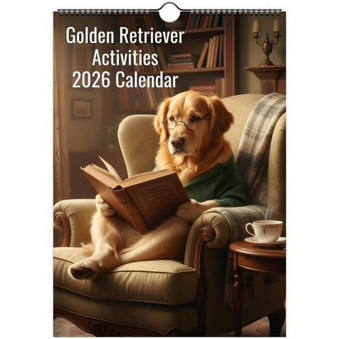 Golden Retriever dog Calendar 2026 - Daily Activities