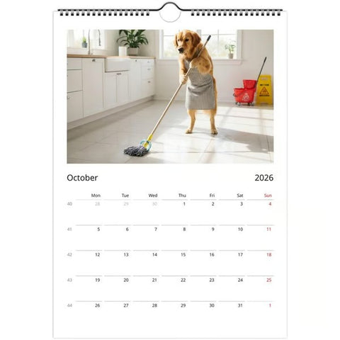Golden Retriever dog Calendar 2026 - Daily Activities