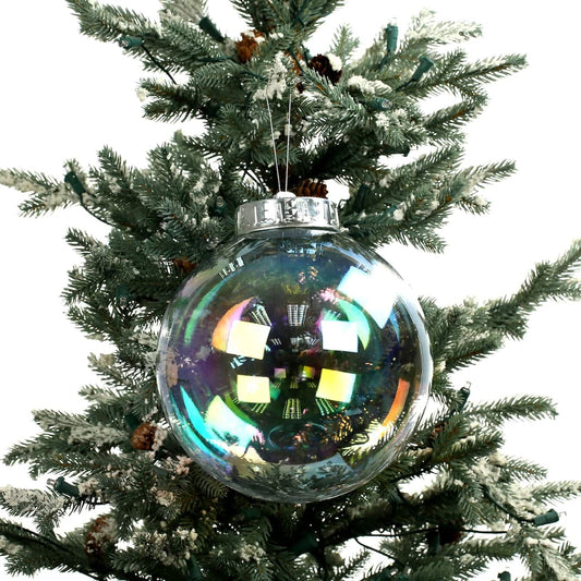 DIY Iridescent Plastic Ball Ornament
